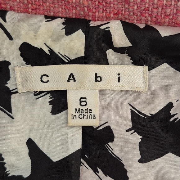 Cabi Madison Avenue Pink Tweed Coat - Size 6 - Picture 13 of 16